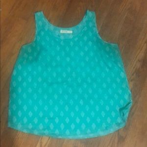 Cute Green Patterned Tank Top